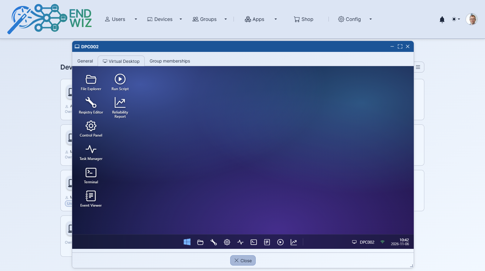 EndWiz Virtual Desktop